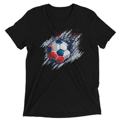 Red, White and Blue Soccer Ball Short sleeve t-shirt