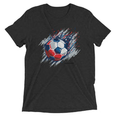 Red, White and Blue Soccer Ball Short sleeve t-shirt